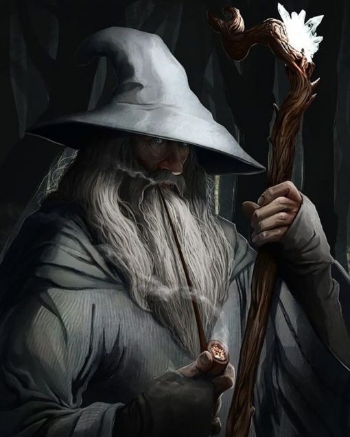 Embrace the iconic presence of Gandalf the Grey with a captivating handmade oil painting on canvas. This unique artwork skillfully portrays the beloved character, perfect for devoted fans of The Lord of the Rings. Crafted with meticulous detail and rich colors, this high-quality portrait becomes a cherished addition to any collection, offering a captivating centerpiece for enthusiasts of Tolkien's timeless saga.