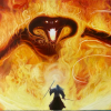 Delve into the gripping world of Middle-earth with a handcrafted oil painting on canvas, presenting Gandalf locked in a fierce confrontation with the Moria Balrog, featuring a stunning flame design and atmospheric depth. This unique artwork vividly captures the intense battle with meticulous detail and vibrant colors, ideal for dedicated Lord of the Rings enthusiasts. Crafted with expert skill, this high-quality painting immortalizes this iconic scene, adding a fiery and dynamic touch to any collection, becoming a standout centerpiece for fans of Tolkien's epic saga.