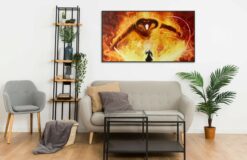 Giant Fire Balrog versus Gandalf Wall Frame