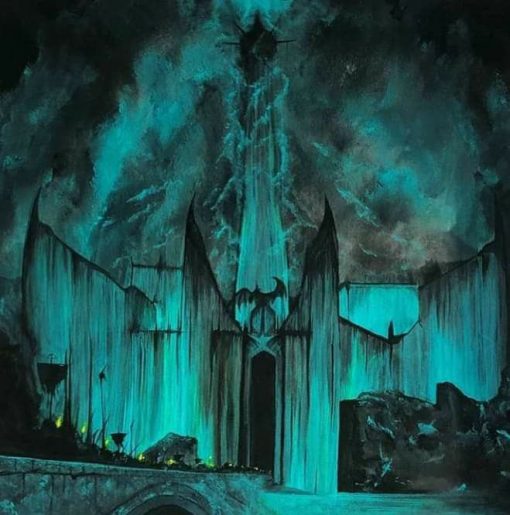Experience the ominous landscape of Minas Morgul in a captivating handmade oil painting on canvas, depicting the haunting scenery as the orc army marches towards war. This meticulously crafted artwork captures the eerie ambiance and dark allure of the fortress, evoking a sense of impending doom and the power of Sauron's forces. Perfect for collectors and fans of Middle-earth, this masterpiece portrays the foreboding march of the orc army, serving as a striking centerpiece that embodies the grim atmosphere of war. Immerse yourself in the chilling portrayal of Minas Morgul and the orc army, adding an intense and foreboding narrative to your collection, inspired by the haunting tales of Lord of the Rings.