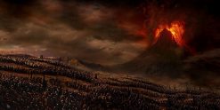 Mordor Orcs army at Gorgoroth Mount Doom