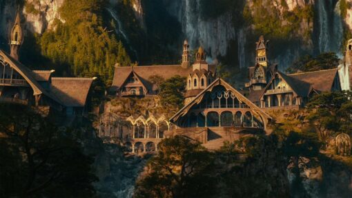 Experience the magic of Elrond's home in Rivendell through a meticulously crafted handmade oil painting on canvas. This captivating artwork showcases the serene and enchanting landscape of Elrond's dwelling, capturing its mystical allure in rich, vibrant hues. Immerse yourself in the tranquility of this masterpiece, adorned with intricate details that bring the essence of Tolkien's realm to life. Own a unique creation that embodies the captivating charm of Elrond's abode, perfect for adding an aura of fantasy and sophistication to any space.
