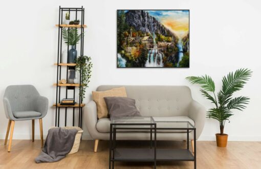 Rivendell beautiful landscape 6 Wall Frame