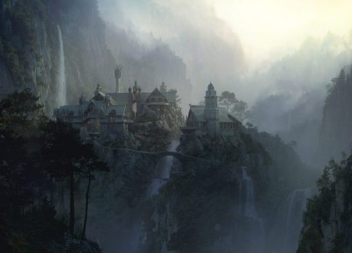 Capture the mystique of Rivendell's fog-kissed morning in a meticulously crafted handmade oil painting on canvas. This stunning artwork beautifully portrays Tolkien's realm enveloped in ethereal fog, showcasing the serene landscape in a dreamy, atmospheric light. Immerse yourself in the tranquility of this masterpiece, resonating with rich colors and intricate details that evoke the enchanting beauty of Rivendell at daybreak. Own a unique creation that embodies the allure of misty mornings in this mythical realm, perfect for adding a touch of magical ambiance and sophistication to any space.