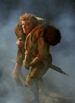 Samwise Gamgee carrying Frodo Baggins