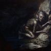 Scary horror Gollum portrait