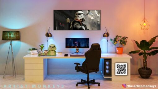 Stormtrooper Empire portrait 1 Wall Frame