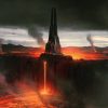 Vader's Mustafar fortress fan art