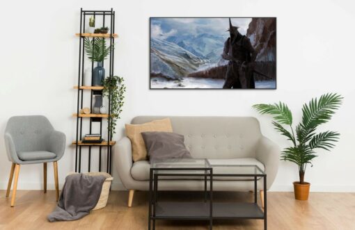 Witch King of Angmar portrait and his army Wall Frame