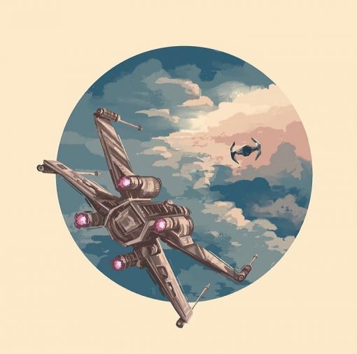 X Wing and TIE Fighter illustration