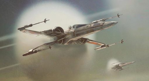 X Wing crossing the sound barrier