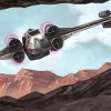 X Wing landing oil painting