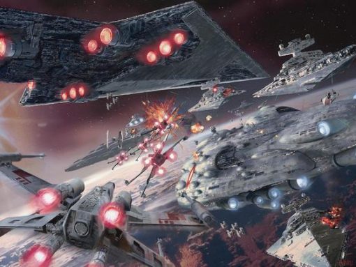 X Wings attacking Star Destroyer 2