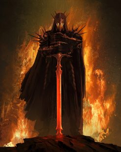 witch king of angmar fire portrait