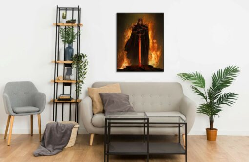 witch king of angmar fire portrait Wall Frame