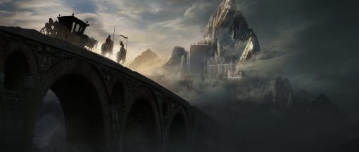 Embark on a captivating journey with a handmade oil painting on canvas portraying the iconic Minas Tirith landscape shrouded in a mystical foggy atmosphere. This meticulously crafted artwork captures the ethereal charm of Minas Tirith veiled in fog, evoking a sense of enchanting mystery and serene beauty. Ideal for collectors and enthusiasts of Middle-earth, this masterpiece showcases the majestic cityscape amidst a foggy ambiance, becoming a captivating centerpiece that embodies the mystical essence of Tolkien's world. Immerse yourself in the mesmerizing portrayal of Minas Tirith in fog, adding an enchanting and evocative narrative to your collection, inspired by the magical landscapes of The Lord of the Rings.