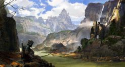 Ranger of Gondor portrait beautiful landscape