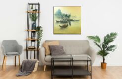 Floating Fisher Village wall frame