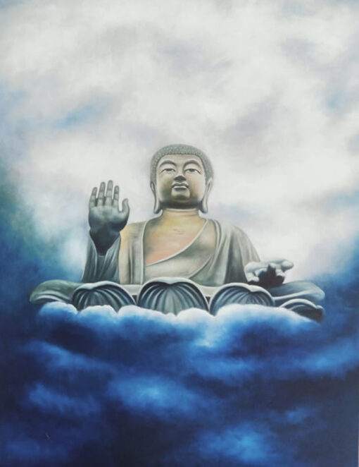 Buddha statue portrait 1