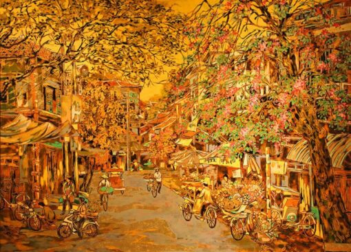 Golden Vietnamese old streets rare