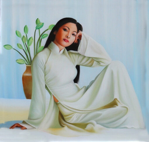 Vietnamese Lady in Traditional Dress Ao Dai 24