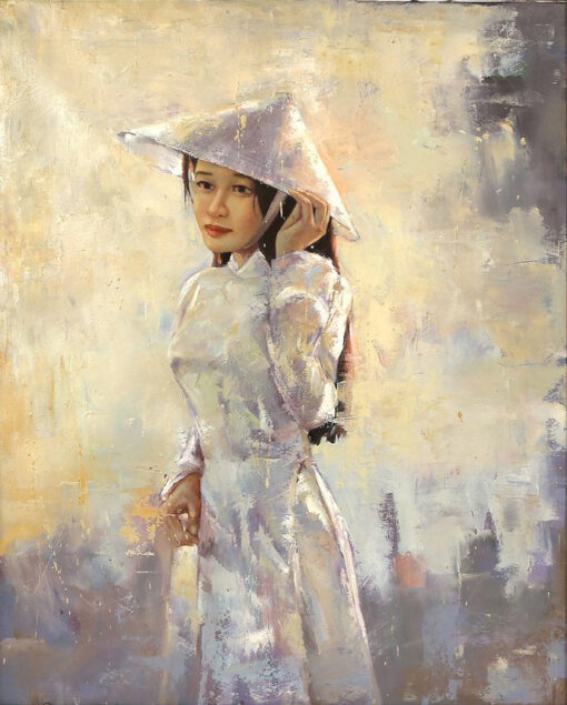 Vietnamese Lady in Traditional Dress Ao Dai 5