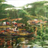 Vietnamese fisher boat abstract 1
