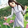 Vietnamese lady ao dai anime style 4