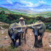 Vietnamese water buffalos in farms 5