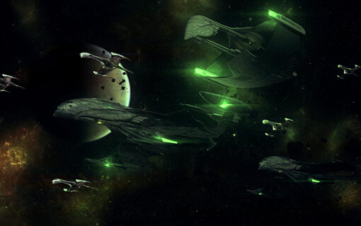 Star Trek Romulan warbird D_deridex class fan art 3