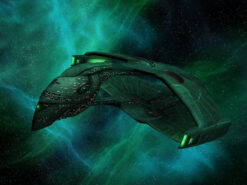 Star Trek Romulan warbird D_deridex class fan art 4