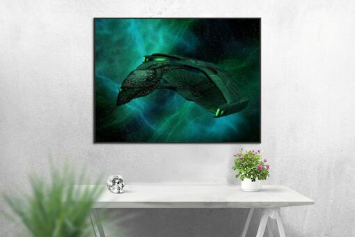 Star Trek Romulan warbird D_deridex class fan art 4