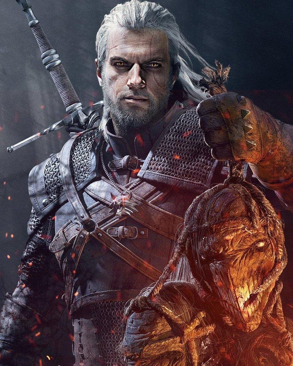The Witcher 3 Poster, Geralt of Rivia Wall Decor, Canvas Pri