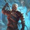 Indulge in a captivating oil painting on canvas portraying Geralt of Rivia in a decisive moment, drawing his sword, while a mysterious creature lurks behind him. This handcrafted masterpiece encapsulates Geralt's determination and the looming danger he faces, creating an evocative scene that captures the essence of The Witcher's world. With meticulous artistry, this artwork is a compelling addition for fans, conveying Geralt's resilience and the thrilling atmosphere of his encounters. Enhance your space with this striking portrayal, a testament to Geralt's valor amidst impending challenges.