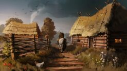 Experience the essence of The Witcher world through a captivating handmade oil painting on canvas, showcasing Geralt of Rivia riding his horse, Hamlet, through a picturesque countryside landscape. Meticulously crafted, this artwork vividly captures Geralt's journey amidst a stunning rural backdrop. Ideal for both art enthusiasts and Witcher fans, this unique piece adds depth and character to any space, immersing you in Geralt's adventurous travels. Explore this evocative portrayal, where Geralt and his steed traverse the countryside, evoking a sense of exploration and adventure within the scenic artwork.