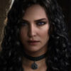 Explore a mesmerizing handmade oil painting on canvas capturing the alluring persona of Yennefer of Vengerberg in a captivating portrait. This meticulously crafted artwork showcases Yennefer's enchanting beauty and mystique with intricate detail. Perfect for Witcher enthusiasts, this masterpiece offers a captivating portrayal of Yennefer, adding sophistication to any art collection. Immerse yourself in this evocative depiction, capturing Yennefer's timeless elegance and captivating presence, creating an enchanting centerpiece for your space.