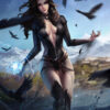 Explore an exquisite handmade oil painting on canvas capturing the beauty of Yennefer of Vengerberg, surrounded by a swirling flock of crows. This meticulously crafted artwork portrays Yennefer's enchanting allure amidst the captivating presence of crows. Ideal for Witcher enthusiasts, this masterpiece offers a stunning portrayal of Yennefer, adding an intriguing ambiance to any collection. Immerse yourself in this captivating depiction, featuring Yennefer's elegance harmonized with the mystique of surrounding crows, creating a mesmerizing blend of beauty and intrigue in artistry.