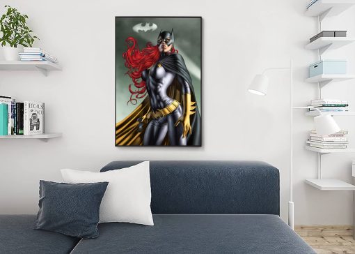 Dive into the realm of DC Comics with our handcrafted oil painting, showcasing the enigmatic Batgirl. This unique piece skillfully portrays Batgirl's allure and strength through a vibrant palette of oil colors. Tailored for comic art enthusiasts and devoted DC fans, this artwork adds a touch of sophistication and superhero mystique to your surroundings. Let the essence of Batgirl empower your space as you immerse yourself in this captivating masterpiece, celebrating her captivating spirit and timeless appeal.