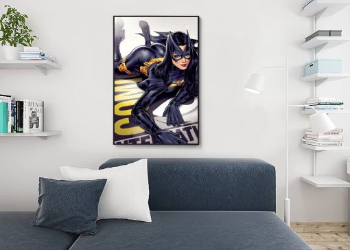 Delve into the DC Comics realm with our unique oil painting, presenting Batgirl in a mesmerizing pose on the floor. This handcrafted artwork brilliantly encapsulates Batgirl's allure and strength, brought to life by a vibrant array of oil hues. Tailored for comic art aficionados and dedicated DC enthusiasts, this piece adds an elegant touch and a hint of superhero allure to your ambiance. Allow the presence of Batgirl to imbue your space, embracing the captivating essence and timeless charm showcased in this captivating masterpiece.