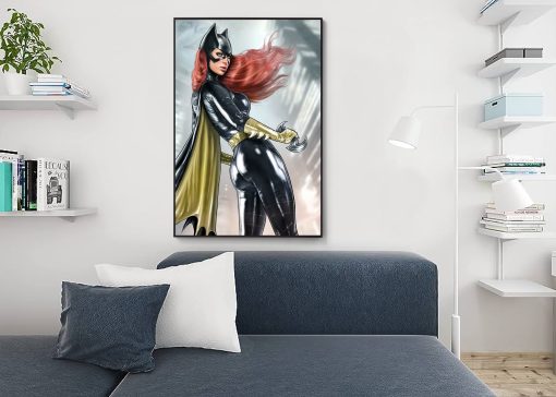 Immerse yourself in the DC Comics universe with our one-of-a-kind oil painting, portraying Batgirl in a powerful stance, wind tousling her hair as she confidently wields a Batarang. This expertly crafted artwork skillfully captures Batgirl's allure and strength using a dynamic palette of oil colors. Perfect for comic art enthusiasts and ardent DC aficionados, this piece adds an elegant touch and a burst of superhero energy to any setting. Let Batgirl's presence invigorate your space, embodying the captivating essence and timeless charm showcased in this empowering masterpiece.