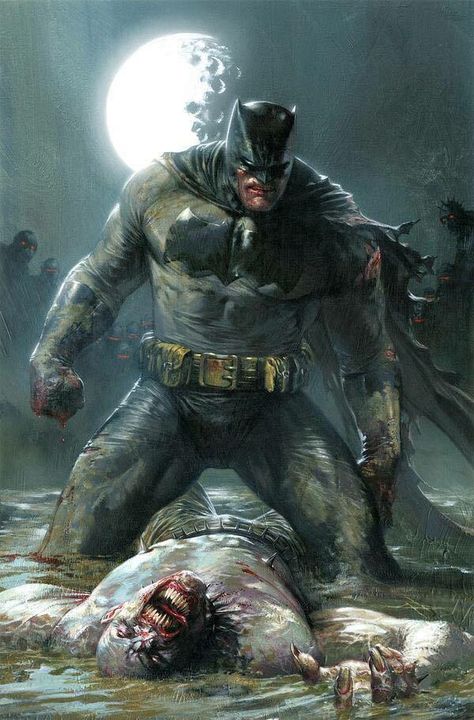 Experience the electrifying intensity in our handcrafted oil painting of Batman's powerful combat scene. Witness Batman on his knees, triumphing over a KO'd enemy beneath. This captivating artwork embodies Batman's determination and raw strength, with vibrant oil hues bringing the scene to life. Ideal for comic art and Batman enthusiasts, it immerses your space in the dynamic essence of Gotham's iconic vigilante.