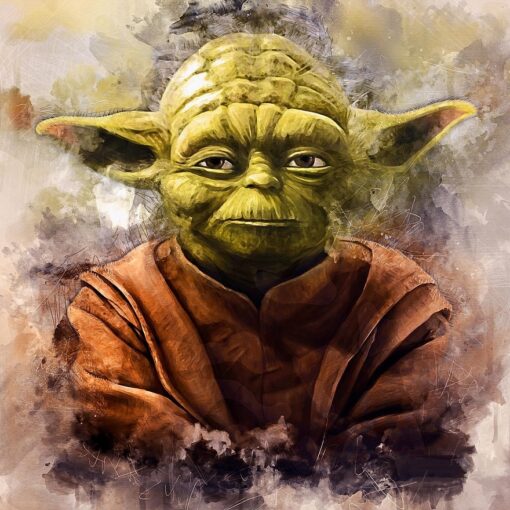 Step into a Galaxy of Wisdom with Our Hand-Painted Yoda Portrait on Canvas! Immerse Yourself in Yoda's Essence, Captured in this Intricate Oil Masterpiece. Let the Force Guide You as You Admire Every Brushstroke That Brings Yoda to Life. This is Your Exclusive Opportunity to Own a Piece of Star Wars Magic for Your Space. Embrace the Balance of Artistry and Wisdom in Yoda's Handcrafted Oil Portrait. May the Force Be with You as You Claim This Timeless Rendition of a Legendary Jedi Master!