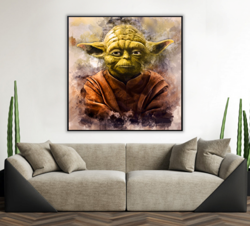 Step into a Galaxy of Wisdom with Our Hand-Painted Yoda Portrait on Canvas! Immerse Yourself in Yoda's Essence, Captured in this Intricate Oil Masterpiece. Let the Force Guide You as You Admire Every Brushstroke That Brings Yoda to Life. This is Your Exclusive Opportunity to Own a Piece of Star Wars Magic for Your Space. Embrace the Balance of Artistry and Wisdom in Yoda's Handcrafted Oil Portrait. May the Force Be with You as You Claim This Timeless Rendition of a Legendary Jedi Master!