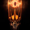 Sauron's Eye above Sauron's helmet design