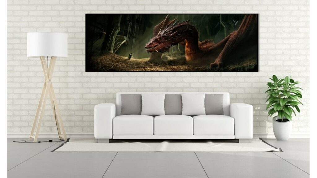 Smaug & Bilbo Painting - View More Lord Of The Rings Artwork