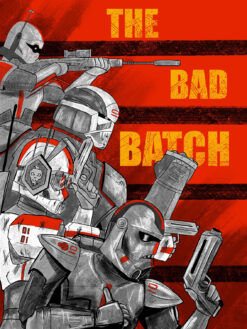 Explore the Star Wars universe through our Handcrafted Oil Painting, featuring the famed Bad Batch. Immerse yourself in the artistic mastery that brings this extraordinary squad to life on canvas, every stroke capturing their daring spirit. Own a piece of Clone Wars legacy, allowing the essence of The Bad Batch's adventure to grace your living space. Feel the excitement and heroism emanating from this captivating artwork. Acquiring this masterpiece lets you relive the epic journeys of The Bad Batch. Don't miss this chance to commemorate their legendary saga in your collection