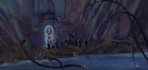 The Fellowship of the Ring at the Doors of Durin Moria 2