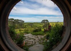 Step into Tolkien's world with our exquisite handmade oil painting on canvas, presenting a breathtaking view of the Shire from the iconic Bag End door, Bilbo's charming home. This meticulously crafted artwork captures the idyllic scenery of rolling hills, vibrant gardens, and the coziness of Hobbiton. Perfect for adorning your space, this enchanting portrayal of the Shire offers a glimpse into Bilbo's world, adding a touch of whimsy and nostalgia to your decor.