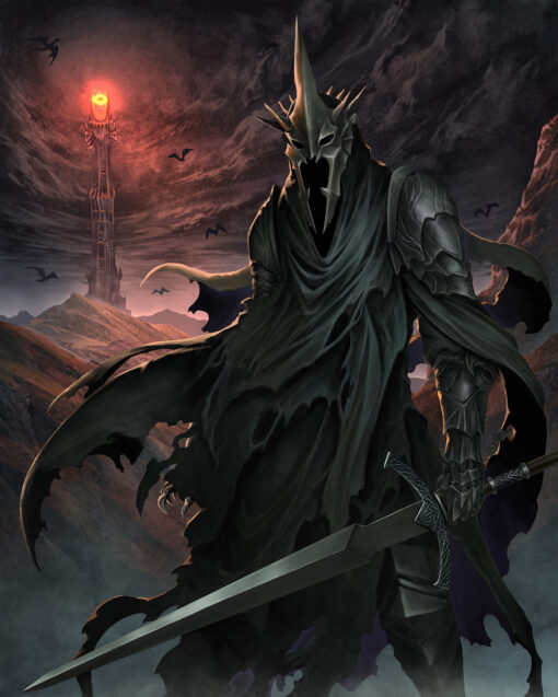 Witch-king of Angmar in front of the Tower of Sauron