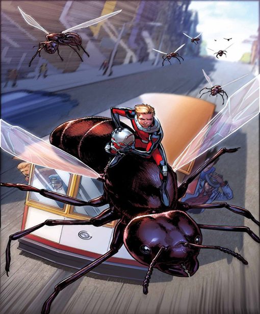 Embark on an adventure through a stunning handmade oil painting on canvas, portraying Ant-Man taking flight alongside a flying ant. Each brushstroke masterfully captures the magic of this Marvel character and his extraordinary companions. Ideal for fans and art enthusiasts, this portrait embodies the excitement of heroism and teamwork. Immerse yourself in the Marvel universe through this unique masterpiece. Possess a work of art that symbolizes innovation, bravery, and the wonders of imagination. Don't miss the chance to have Ant-Man's dynamic energy grace your space—order now and elevate your surroundings with this captivating depiction.
